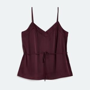 NEW 41 Hawthorn Purple Satin Tie Front Camisole